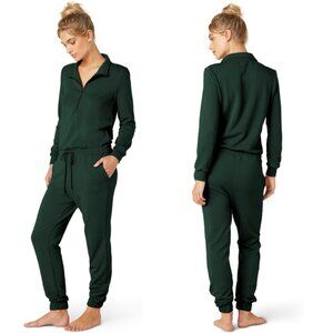 Beyond Yoga | Ski Weekend Jumpsuit Sweatsuit in Midnight Green‎ Large